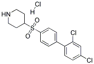 4-[(2',4'-DICHLOROBIPHENYL-4-YL)SULFONYL]PIPERIDINE HYDROCHLORIDE Struktur