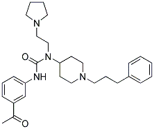 N'-(3-ACETYLPHENYL)-N-[1-(3-PHENYLPROPYL)PIPERIDIN-4-YL]-N-(2-PYRROLIDIN-1-YLETHYL)UREA Struktur