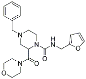 4-BENZYL-N-(2-FURYLMETHYL)-2-(MORPHOLIN-4-YLCARBONYL)PIPERAZINE-1-CARBOXAMIDE Struktur