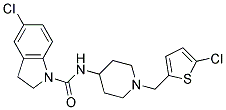 5-CHLORO-N-(1-[(5-CHLORO-2-THIENYL)METHYL]PIPERIDIN-4-YL)INDOLINE-1-CARBOXAMIDE Struktur