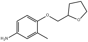 3-METHYL-4-(TETRAHYDRO-2-FURANYLMETHOXY)ANILINE Struktur