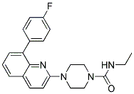 N-ETHYL-4-[8-(4-FLUOROPHENYL)QUINOLIN-2-YL]PIPERAZINE-1-CARBOXAMIDE Struktur