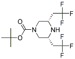 (3S,5R)-3,5-BIS-(2,2,2-TRIFLUORO-ETHYL)-PIPERAZINE-1-CARBOXYLIC ACID TERT-BUTYL ESTER Struktur