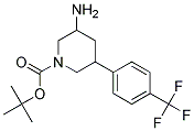 TERT-BUTYL 3-AMINO-5-(4-(TRIFLUOROMETHYL)PHENYL)PIPERIDINE-1-CARBOXYLATE Struktur