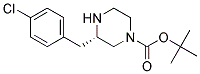 (S)-3-(4-CHLORO-BENZYL)-PIPERAZINE-1-CARBOXYLIC ACID TERT-BUTYL ESTER Struktur