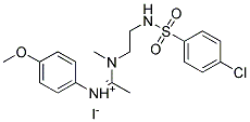 N-((Z)-1-[(2-([(4-CHLOROPHENYL)SULFONYL]AMINO)ETHYL)(METHYL)AMINO]ETHYLIDENE)-4-METHOXYBENZENAMINIUM IODIDE Struktur