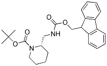 (S)-TERT-BUTYL-2((((9H-FLUOREN-9-YL)METHOXY)CARBONYLAMINO)METHYL)PIPERIDINE-1-CARBOXYLATE Struktur