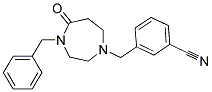 3-[(4-BENZYL-5-OXO-1,4-DIAZEPAN-1-YL)METHYL]BENZONITRILE Struktur