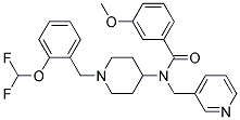 N-(1-[2-(DIFLUOROMETHOXY)BENZYL]PIPERIDIN-4-YL)-3-METHOXY-N-(PYRIDIN-3-YLMETHYL)BENZAMIDE Struktur