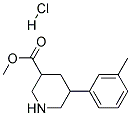 METHYL 5-M-TOLYLPIPERIDINE-3-CARBOXYLATE HYDROCHLORIDE Struktur