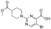 5-BROMO-2-(4-(METHOXYCARBONYL)PIPERIDIN-1-YL)PYRIMIDINE-4-CARBOXYLIC ACID Struktur