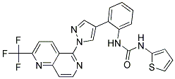 N-2-THIENYL-N'-(2-(1-[2-(TRIFLUOROMETHYL)-1,6-NAPHTHYRIDIN-5-YL]-1H-PYRAZOL-4-YL)PHENYL)UREA Struktur