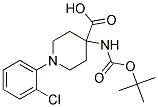 4-(TERT-BUTOXYCARBONYLAMINO)-1-(2-CHLOROPHENYL)PIPERIDINE-4-CARBOXYLIC ACID Struktur