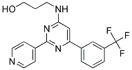 3-((2-PYRIDIN-4-YL-6-[3-(TRIFLUOROMETHYL)PHENYL]PYRIMIDIN-4-YL)AMINO)PROPAN-1-OL Struktur