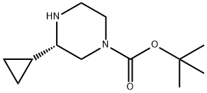 (S)-3-CYCLOPROPYL-PIPERAZINE-1-CARBOXYLIC ACID TERT-BUTYL ESTER Struktur