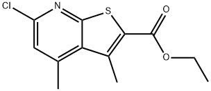 ETHYL 6-CHLORO-3,4-DIMETHYLTHIENO[2,3-B]PYRIDINE-2-CARBOXYLATE Struktur