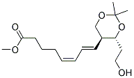 (5Z,7E)-8-[(4R,5S)-4-(2-HYDROXY-ETHYL)-2,2-DIMETHYL-[1,3]DIOXAN-5-YL]-OCTA-5,7-DIENOIC ACID METHYL ESTER Struktur