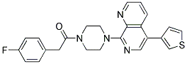 8-(4-[(4-FLUOROPHENYL)ACETYL]PIPERAZIN-1-YL)-5-(3-THIENYL)-1,7-NAPHTHYRIDINE Struktur