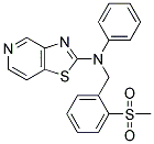 N-[2-(METHYLSULFONYL)BENZYL]-N-PHENYL[1,3]THIAZOLO[4,5-C]PYRIDIN-2-AMINE Struktur