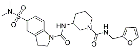 5-[(DIMETHYLAMINO)SULFONYL]-N-(1-([(2-FURYLMETHYL)AMINO]CARBONYL)PIPERIDIN-3-YL)INDOLINE-1-CARBOXAMIDE Struktur