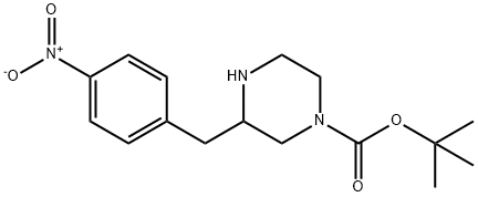 3-(4-NITRO-BENZYL)-PIPERAZINE-1-CARBOXYLIC ACID TERT-BUTYL ESTER Struktur