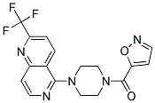 5-[4-(ISOXAZOL-5-YLCARBONYL)PIPERAZIN-1-YL]-2-(TRIFLUOROMETHYL)-1,6-NAPHTHYRIDINE Struktur