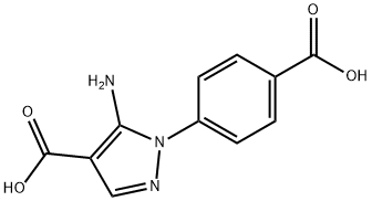 5-AMINO-1-(4-CARBOXY-PHENYL)-1H-PYRAZOLE-4-CARBOXYLIC ACID Struktur