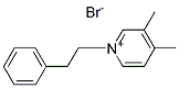 3,4-DIMETHYL-1-PHENETHYLPYRIDINIUM BROMIDE Struktur