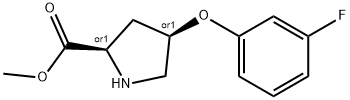 METHYL (2S,4S)-4-(3-FLUOROPHENOXY)-2-PYRROLIDINECARBOXYLATE Struktur