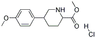 METHYL 5-(4-METHOXYPHENYL)PIPERIDINE-2-CARBOXYLATE HYDROCHLORIDE Struktur