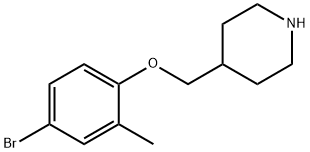 4-[(4-BROMO-2-METHYLPHENOXY)METHYL]PIPERIDINE Struktur