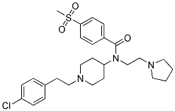 N-(1-[2-(4-CHLOROPHENYL)ETHYL]PIPERIDIN-4-YL)-4-(METHYLSULFONYL)-N-(2-PYRROLIDIN-1-YLETHYL)BENZAMIDE Struktur