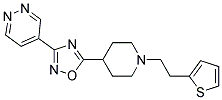 4-(5-(1-[2-(2-THIENYL)ETHYL]PIPERIDIN-4-YL)-1,2,4-OXADIAZOL-3-YL)PYRIDAZINE Struktur