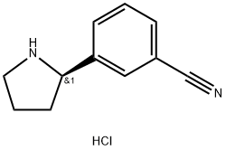 (R)-3-(PYRROLIDIN-2-YL)BENZONITRILE HYDROCHLORIDE Struktur