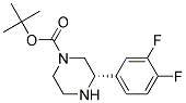 (S)-3-(3,4-DIFLUORO-PHENYL)-PIPERAZINE-1-CARBOXYLIC ACID TERT-BUTYL ESTER Struktur