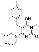 4-(2,6-DIMETHYLMORPHOLIN-4-YL)-6-HYDROXY-1-METHYL-5-(4-METHYLBENZYL)PYRIMIDIN-2(1H)-ONE Struktur