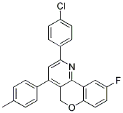 3-(4-CHLORO-PHENYL)-6-FLUORO-1-P-TOLYL-10H-9-OXA-4-AZA-PHENANTHRENE Struktur