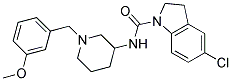 5-CHLORO-N-[1-(3-METHOXYBENZYL)PIPERIDIN-3-YL]INDOLINE-1-CARBOXAMIDE Struktur