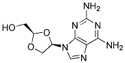 (2R,4R)-4-(2,6-DIAMINO-9H-PURIN-9-YL)-2-(HYDROXYMETHYL)-1,3-DIOXOLANE Struktur