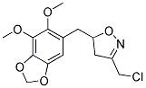 3-(CHLOROMETHYL)-5-[(6,7-DIMETHOXY-1,3-BENZODIOXOL-5-YL)METHYL]-4,5-DIHYDROISOXAZOLE Struktur