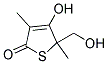 4-HYDROXY-5-HYDROXYMETHYL-3,5-DIMETHYL-5H-THIOPHEN-2-ONE Struktur