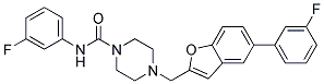 N-(3-FLUOROPHENYL)-4-([5-(3-FLUOROPHENYL)-1-BENZOFURAN-2-YL]METHYL)PIPERAZINE-1-CARBOXAMIDE Struktur