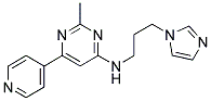 N-[3-(1H-IMIDAZOL-1-YL)PROPYL]-2-METHYL-6-PYRIDIN-4-YLPYRIMIDIN-4-AMINE Struktur