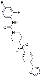 N-(2,4-DIFLUOROPHENYL)-4-([4-(2-FURYL)PHENYL]SULFONYL)PIPERIDINE-1-CARBOXAMIDE Struktur