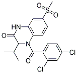 4-(2,4-DICHLOROBENZOYL)-3-ISOPROPYL-7-(METHYLSULFONYL)-3,4-DIHYDROQUINOXALIN-2(1H)-ONE Struktur