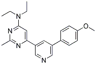 N,N-DIETHYL-6-[5-(4-METHOXYPHENYL)PYRIDIN-3-YL]-2-METHYLPYRIMIDIN-4-AMINE Struktur