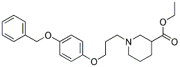 ETHYL 1-(3-[4-(BENZYLOXY)PHENOXY]PROPYL)-3-PIPERIDINECARBOXYLATE Struktur