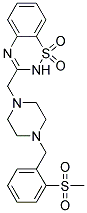 3-((4-[2-(METHYLSULFONYL)BENZYL]PIPERAZIN-1-YL)METHYL)-2H-1,2,4-BENZOTHIADIAZINE 1,1-DIOXIDE Struktur