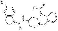 5-CHLORO-N-(1-[2-(DIFLUOROMETHOXY)BENZYL]PIPERIDIN-4-YL)INDOLINE-1-CARBOXAMIDE Struktur