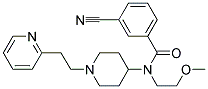 3-CYANO-N-(2-METHOXYETHYL)-N-[1-(2-PYRIDIN-2-YLETHYL)PIPERIDIN-4-YL]BENZAMIDE Struktur